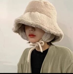 Women Fishman Hats Ear Protection Bucket Hats Solid Color Plush Cap Thick Winter